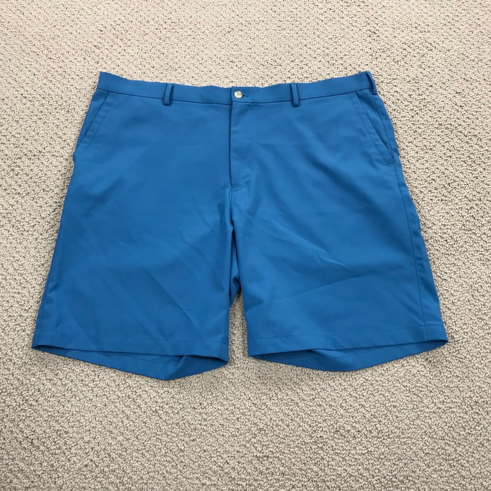 Peter Millar Crown Sport Blue Performance Golf Shorts Mens 42 Polyester Solid
